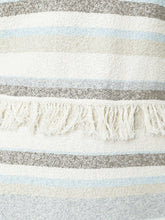Load image into Gallery viewer, Tory Burch Dress Womens 10 Off White Sleeveless Sheath Stripe Cotton Jane Fringed
