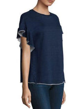 Load image into Gallery viewer, AG Sweatshirt Womens Medium Blue Short Sleeve Crew Neck Boyfriend Top