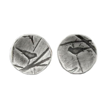 Load image into Gallery viewer, Andree Chenier Women&#39;s Bird Sterling Silver Stud Earrings - Hand-Crafted Recycled - Luxe Fashion Finds