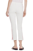 Load image into Gallery viewer, Mother Jeans Womens 25 White Dazzler Racer Stripe Mid Rise Crop Slim Pant