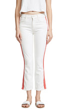 Load image into Gallery viewer, Mother Dazzler Racer Stripe Mid Rise Crop Jeans Womens 25 White Pant