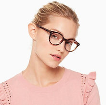 Load image into Gallery viewer, Kate Spade Women's Kaylin Cat Eye Round Tortoise Shell Reading Glasses, +1.50