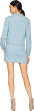 Load image into Gallery viewer, Juicy Couture Women's Chambray Embroidered Denim Mini Shirt Dress - Small