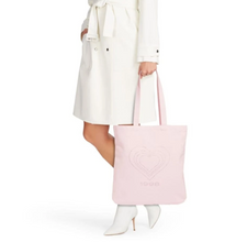 Load image into Gallery viewer, Tote 90's Nostalgia Randi Bergman Pink Princess Heart Crystal Organic Cotton