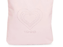 Load image into Gallery viewer, Tote 90's Nostalgia Randi Bergman Pink Princess Heart Crystal Organic Cotton