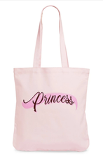 Load image into Gallery viewer, Tote 90's Nostalgia Randi Bergman Pink Princess Heart Crystal Organic Cotton
