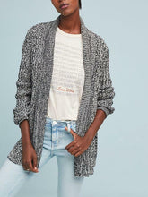 Load image into Gallery viewer, Anthropologie Women’s Cardigan - Shawl Collar Cotton Rib Knit Open Front Grey - S - Luxe Fashion Finds