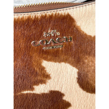 Load image into Gallery viewer, Coach Teri Shoulder Bag Haircalf Cow Print CDW45 Brown Leather C