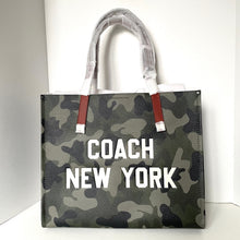 Load image into Gallery viewer, Coach Relay Tote CY808 Camo Print Pebbled Leather Large Carryall Bag