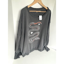 Load image into Gallery viewer, We The Free Camden Gray Snake Graphic Sweatshirt XL