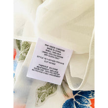 Load image into Gallery viewer, Joie Derwen White Floral Silk Sleeveless Ruffle Top Women's Medium