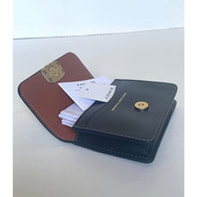 Load image into Gallery viewer, Coach Bandit Card Case CH825 Black Calf Leather Wallet Women's