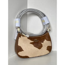 Load image into Gallery viewer, Coach Teri Shoulder Bag CDW45 Haircalf Cow Print Brown Leather Gold Tone A