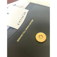 Load image into Gallery viewer, Coach Bandit Card Case CH825 Black Calf Leather Wallet Women's