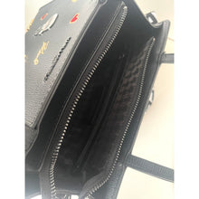 Load image into Gallery viewer, Karl Lagerfeld Maybelle Black Ikons Pin Satchely Bag