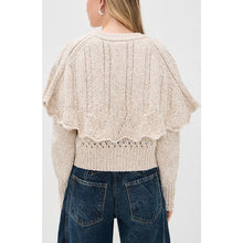 Load image into Gallery viewer, Free People Bali Cape May Beige Marled Sweater