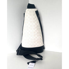 Load image into Gallery viewer, Coach Dominic Sling Pack CY801 Chalk Black Signature Canvas Leather Crossbody