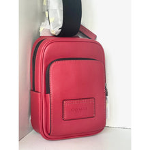 Load image into Gallery viewer, Coach Racer Sling Pack CU252 True Red Calf Leather Small Crossbody Silver