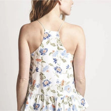 Load image into Gallery viewer, Joie Derwen White Floral Silk Sleeveless Ruffle Top Women's Medium