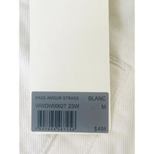 Load image into Gallery viewer, White fabric with a label displaying product details on a white background