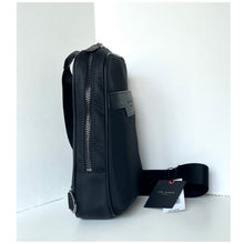 Load image into Gallery viewer, Ted Baker Wickham Men's Black Nylon-Blend Faux Leather Sling Crossbody Bag