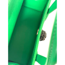 Load image into Gallery viewer, Kurt Geiger Mini Bond Top Handle Neon Green Leather Crossbody Bag