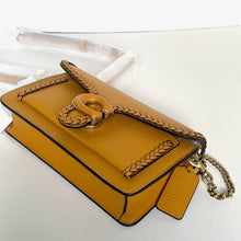 Load image into Gallery viewer, Coach Tabby Chain Clutch CJ863 Buttercup Braided Leather Crossbody Bag