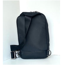 Load image into Gallery viewer, Ted Baker Wickham Men's Black Nylon-Blend Faux Leather Sling Crossbody Bag