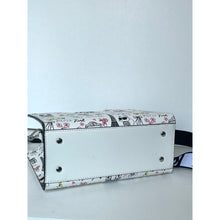 Load image into Gallery viewer, Karl Lagerfeld Maybelle Satchel Ikons Paris Print White Faux Leather Bag