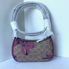 Load image into Gallery viewer, Coach Teri Mini Crossbody CY733 Brown Signature Canvas Red Bow Print Bag