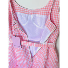 Load image into Gallery viewer, Avec Les Filles Anthropologie Pink Gingham Bustier Midi Dress Size 6
