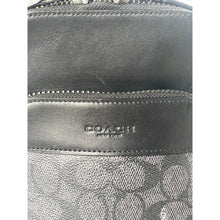 Load image into Gallery viewer, Coach Gotham Sling Pack 13  Black Signature Canvas Leather Bag CC091
