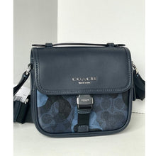 Load image into Gallery viewer, Coach Racer Men's Crossbody Bag CDC15 – Blue Signature Camo Leather