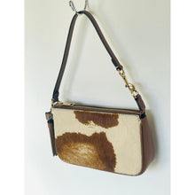Load image into Gallery viewer, Coach Nolita 19 Wristlet CDW34 Cow Print Haircalf Leather Shoulder Bag A