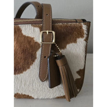 Load image into Gallery viewer, Coach Asher Shoulder Bag CDW46 Haircalf Cow Print Brown Leather Gold Tone