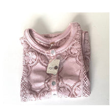 Load image into Gallery viewer, Free People Jae Knit Top Sleeveless Pale Mauve Pink Cutwork Cotton Blend M