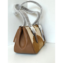 Load image into Gallery viewer, Coach Asher Shoulder Bag CDW46 Haircalf Cow Print Brown Leather Gold Tone