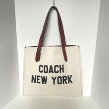 Load image into Gallery viewer, Coach Relay Tote CH765 Chalk White Pebbled Leather Large Carryall Bag