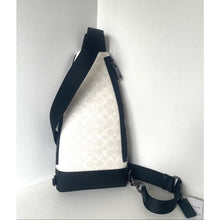 Load image into Gallery viewer, Coach Dominic Sling Pack CY801 Chalk Black Signature Canvas Leather Crossbody