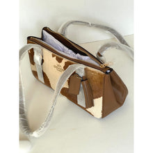 Load image into Gallery viewer, Coach Asher Shoulder Bag CDW46 Haircalf Cow Print Brown Leather Gold Tone