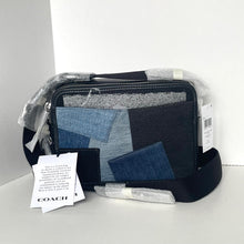 Load image into Gallery viewer, Coach Charter Crossbody 24 CAJ95 Blue Denim Patchwork Leather Shoulder