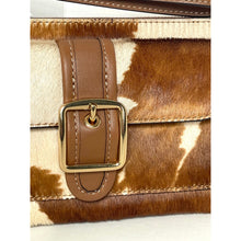 Load image into Gallery viewer, Coach Ashton Wristlet CDY07 Haircalf Cow Print Leather Clutch Brown A