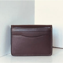 Load image into Gallery viewer, Coach Bandit Card Case CH825 Maple Brown Calf Leather Brass Mini Wallet