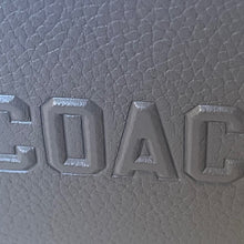 Load image into Gallery viewer, Coach Slim Billfold Wallet CZ062 Charcoal Gray Graphic Pebbled Leather