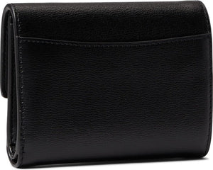 Kate Spade Katy Bifold Flap Wallet Womens Black Quilted Leather Compact