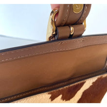 Load image into Gallery viewer, Coach Ashton Wristlet CDY07 Haircalf Cow Print Leather Clutch Brown A
