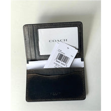 Load image into Gallery viewer, Coach CEU95 Mens Black Brown Loved Leather ID Wallet
