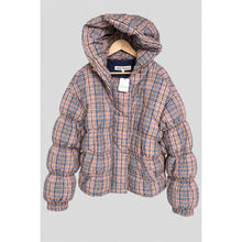 Load image into Gallery viewer, Free People Party Of One Plaid Hooded Puffer Jacket