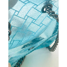 Load image into Gallery viewer, Kurt Geiger Micro Kensington Glitter Vinyl Turquoise Blue Crossbody Bag