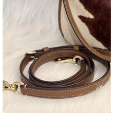 Load image into Gallery viewer, Coach Teri Shoulder Bag CDW45 Haircalf Cow Print Brown Leather Gold Tone A